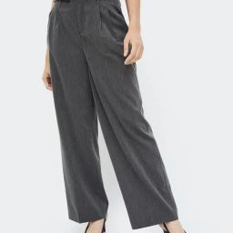 Code by Lifestyle Grey Striped Regular Fit Mid Rise Trousers-picture-40