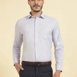 Cantabil Blue Regular Fit Checked Formal Shirt-picture-44