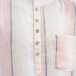 Cot'N Soft Men Striped Dobby Handloom Kurta image 4