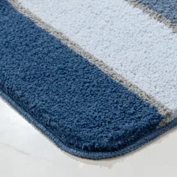 Saral Home Blue Polyester Anti-Skid Bathmat (50x70 cm) image 5