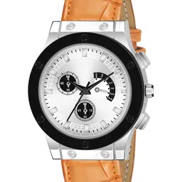 Gopal Shopcart Unisex Round Dial & Leather Textured Straps Analogue Watch Csamon_21_Beige-picture-17