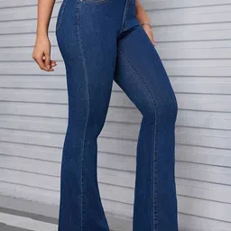 GRX Women Bootcut High-Rise Clean Look Cotton Jeans image 4