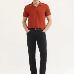 United Colors of Benetton Men Solid Polo Collar Cotton T-shirt image 3