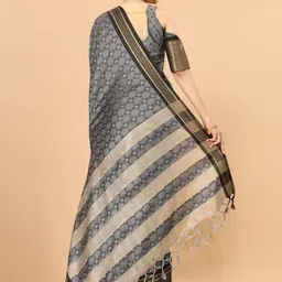 DIVASTRI Woven Design Zari Silk Cotton Ikat Saree image 5