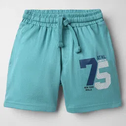 Taeko Single Jersey Knit Knee Length Shorts With Number Print - Light Blue-picture-25