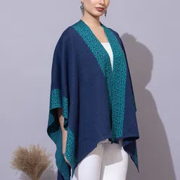 Anouk Blue Ethnic Motifs Printed Open Front Shrug image 2