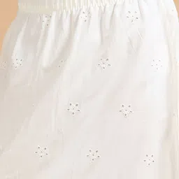 GLAM & CHIQUE Embroidered Pure Cotton Midi Skirt image 5
