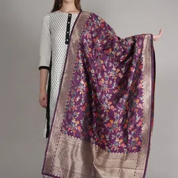 MUFFLY Woven Design Dupatta with Zari-picture-24