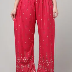 AFFLEON Women Printed Flared Ethnic Palazzos-picture-35