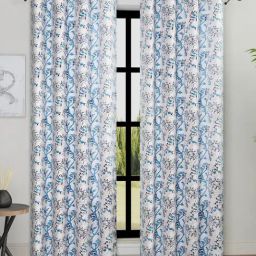 Romee Blue Polyester Floral Curtains and Sheers-picture-28