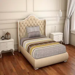 Spaces Atrium Brown Cotton 144 TC Bed Sheet Set-image-31