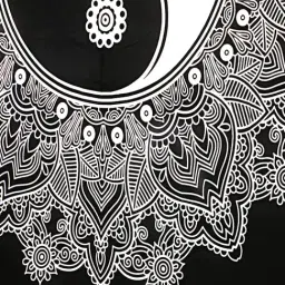 JaipurFabric White Cotton Printed 200 TC Double Bedsheet with 2 Pillow Covers image 5