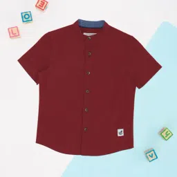 Pantaloons Junior Boys Maroon Shirt-image-82