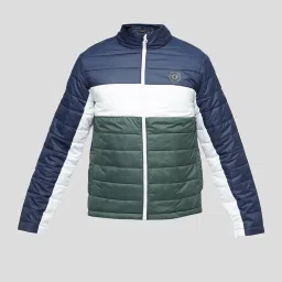 Produkt By Jack & Jones Blue Regular Fit Colour Block Quilted Jacket image 5