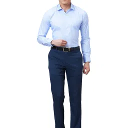 Park Avenue Blue Slim Fit Shirt image 5