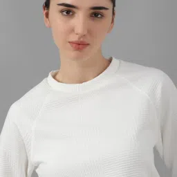 Allen Solly White Textured Pattern Sweatshirt image 5