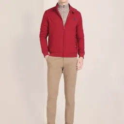 U.S. Polo Assn. Maroon Regular Fit Wind Cheater image 5