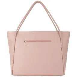 Fastrack Pink Solid Large Laptop Tote Handbag image 5