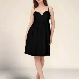 Zink London Black Plain Dress image 5