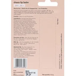 mCaffeine Choco Lip Balm with SPF 20+ - 4.5 gm image 5