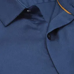 Allen Solly Blue Cotton Slim Fit Texture Shirt image 5