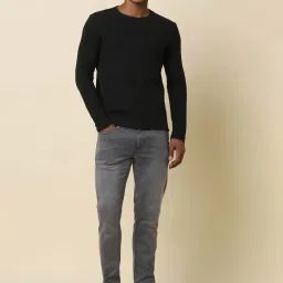 Allen Solly Jeans Black Cotton Regular Fit T-Shirt image 5