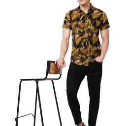 Spykar Khaki Cotton Regular Fit Printed Shirt image 5