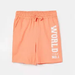 Fame Forever by Lifestyle Kids Coral Cotton Printed Shorts-image-45