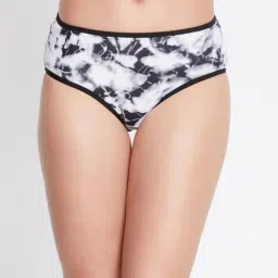Clovia Mid Waist Tie-Dye Hipster Panty in White - Cotton-picture-34