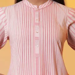 Aurelia Pink Cotton Printed Kurta Pant Set image 5