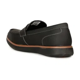 Bata Men's CALVIN MOC Black Loafers image 5