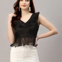 NEUDIS Black Peplum Top-image-98