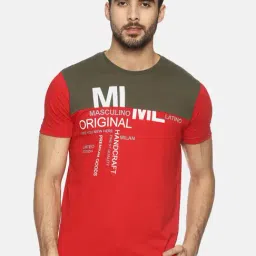 Masculino Latino Red Cotton Regular Fit Printed T-Shirt-picture-19