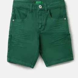 United Colors of Benetton Kids Green Solid Shorts-picture-39