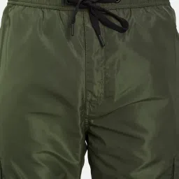 Octave Olive Cotton Regular Fit Trackpants image 5