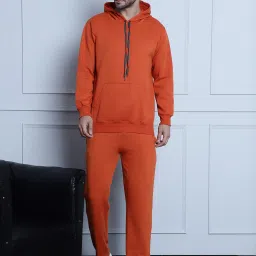 Vimal Jonney Black & Orange Regular Fit Logo Print Sweatshirt & Trackpant Set - Pack of 2 image 5