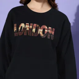 Dillinger Black Fleece Graphic Print Oversized Sweatshirt image 5