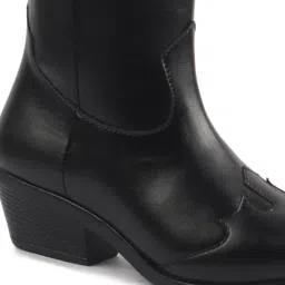 Fausto Women's Black Casual Booties image 5