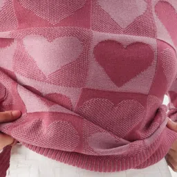 The Souled Store Pink Embroidered Sweater image 5