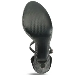 Elle Women's Black Ankle Strap Stilettos image 5