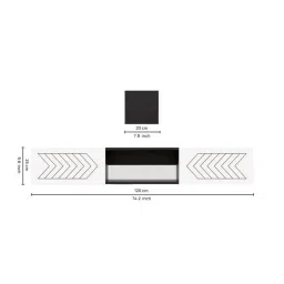 SPYDER CRAFT Tokyo Engineered Wood TV Entertainment Unit (Black & White) image 5