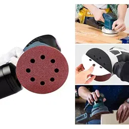 Sarrah 5 inch (125 mm), Grit Size 60 Aluminium Silicate Adhesive Sanding Disc with 8 Holes for Orbital Sander (Pack of 40 Pcs) image 4