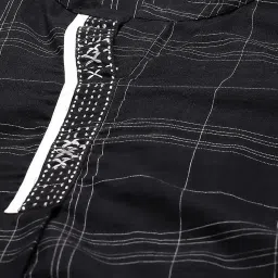 Biba Black Check Kurta & Palazzo Set image 5