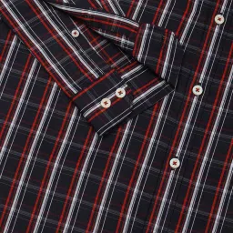 Thomas Scott Navy Regular Fit Checkered Formal Shirt image 5