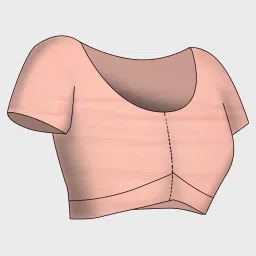 navyasa by liva Pink & White Geometric Print Saree With Unstitched Blouse image 5