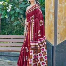 LeeliPeeri Designer Ethnic Motifs Printed Block Print Saree-picture-18