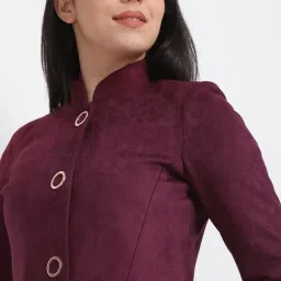 Allen Solly Maroon Regular Fit Long Jacket image 5