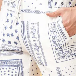 People by Pantaloons Snow White Cotton Regular Fit Printed Shorts image 5