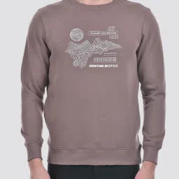 Numero Uno Pale Mauve Regular Fit Printed Sweatshirt image 5
