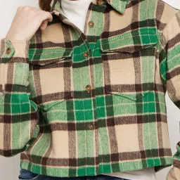 MADAME Green Chequered Jacket image 5